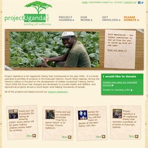 Project Uganda charity website by The Web Booth