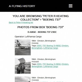 A Flying History Website