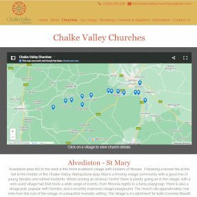 Chalke Valley Churches - map of churches