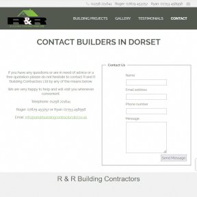 R&R Building Contractors - Contact Us