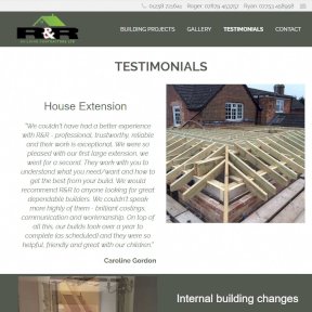 R&R Building Contractors - Testimonials